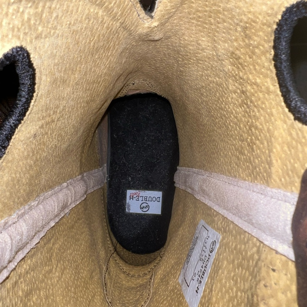Double H Rustic Brown Cowboy Boots - Picture 5 of 7